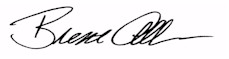 black signature of Brent Allen on white background
